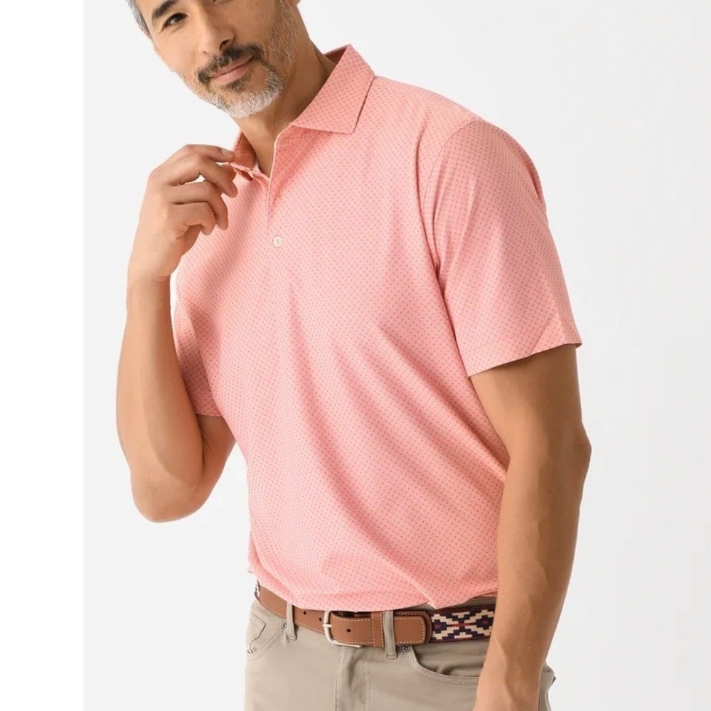 Peter Millar Summer Comfort Crown Sport Polo XL Golf Quadratic Performance Shirt